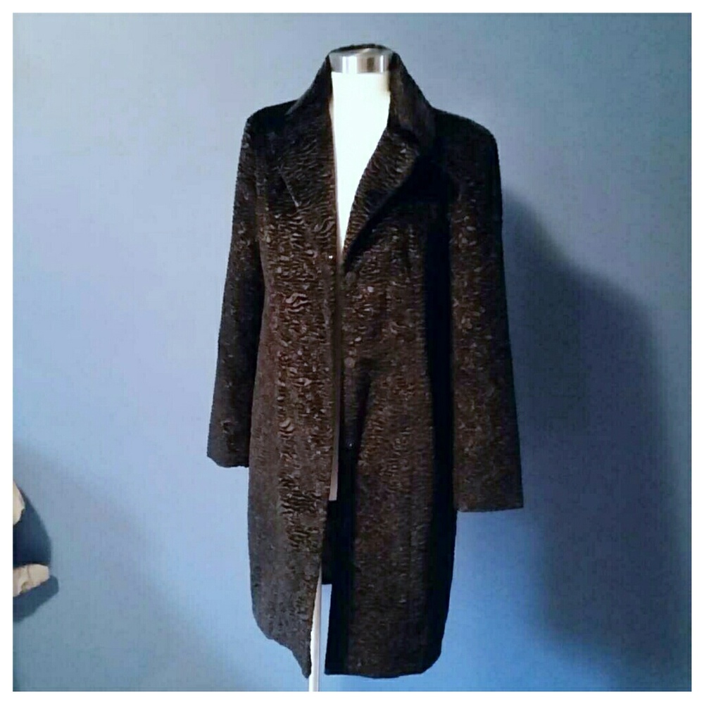Style & Co. Black textured long coat